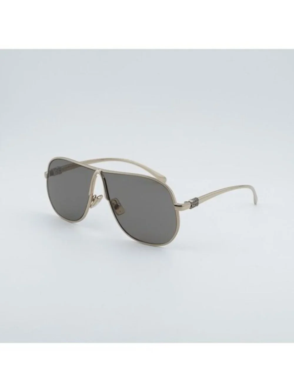 Miu Miu MUA56S ZVN80Q Sunglasses Pale Gold Geometric Frame, Dark Grey Lenses